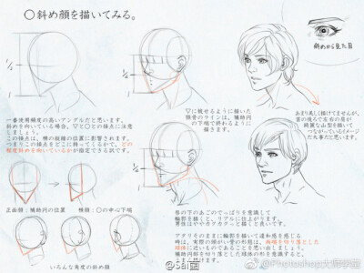 人物头部的多角度绘制参考