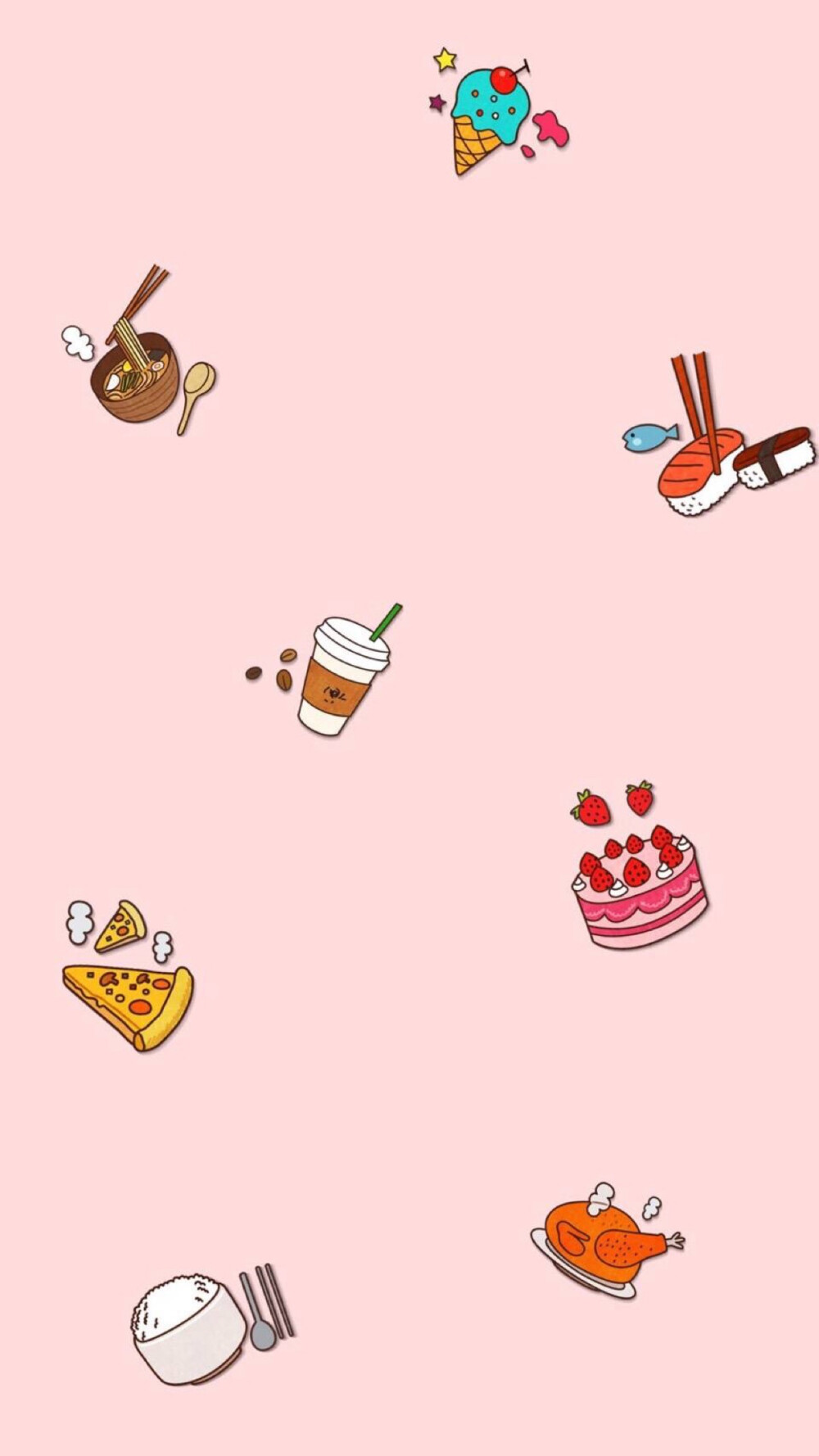 Z雯酱更新啦^iPhone 手机壁纸锁屏 小清新 聊天背景 小零食