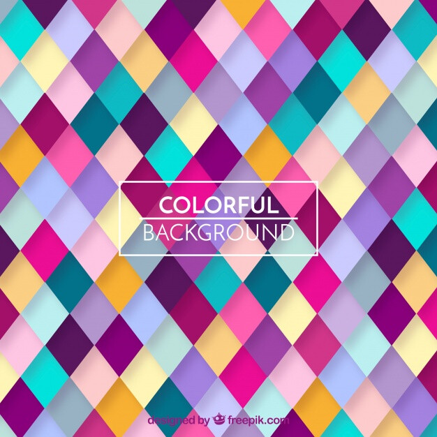 Colorful geometric pattern background Free Vector