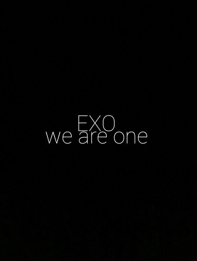 we are one EXO