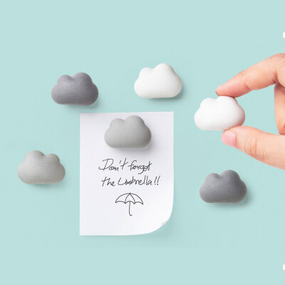 泰国Qualy创意云朵磁铁冰箱贴卡通可爱留言板立体吸铁石装饰磁贴
