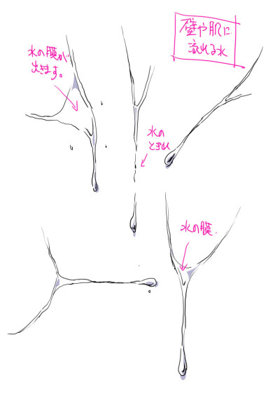 日本画师toshi的关于水的绘制思考。