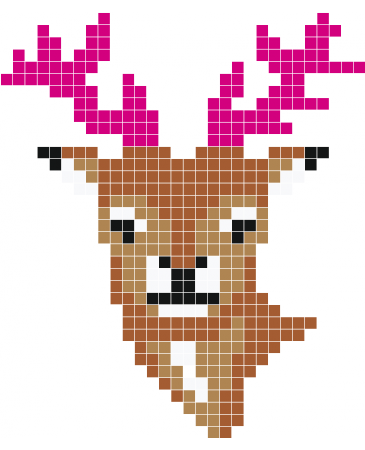 pink antler deer