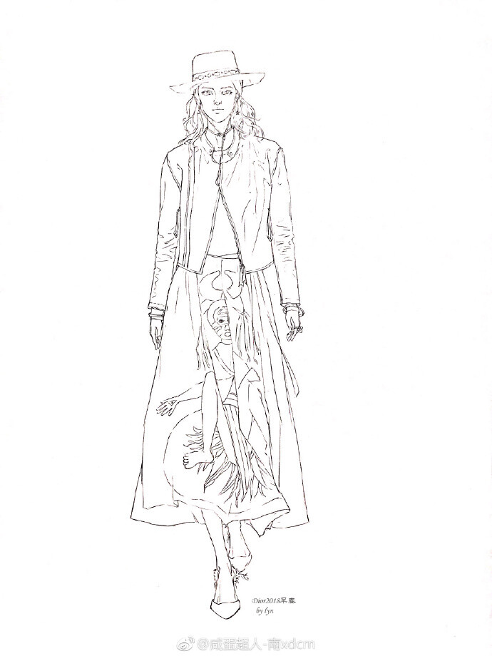 #水彩##水彩教程##手绘##插画##时装画##服装设计手稿##服装彩色效果图##服装设计##皮草##ChristianDior# 2018早春@Dior迪奥 颜料：水彩皮革面料表现——————————@穿针引线官方微博 @手绘插画 ​​​@服装设计时装画手稿 ​​​@手绘时装画 ​​​ ​​​​