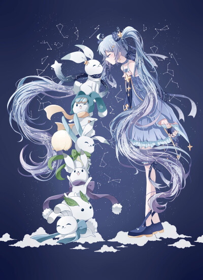 女生头像 动漫 初音 星辰