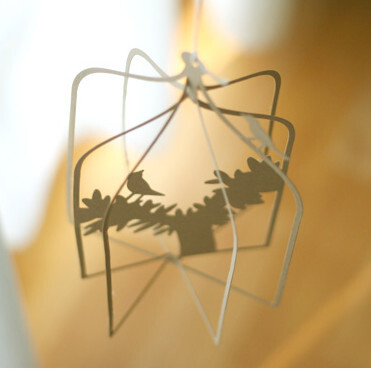 鸟笼造型DIY纸卡片装扮挂饰吊饰 儿童房布置