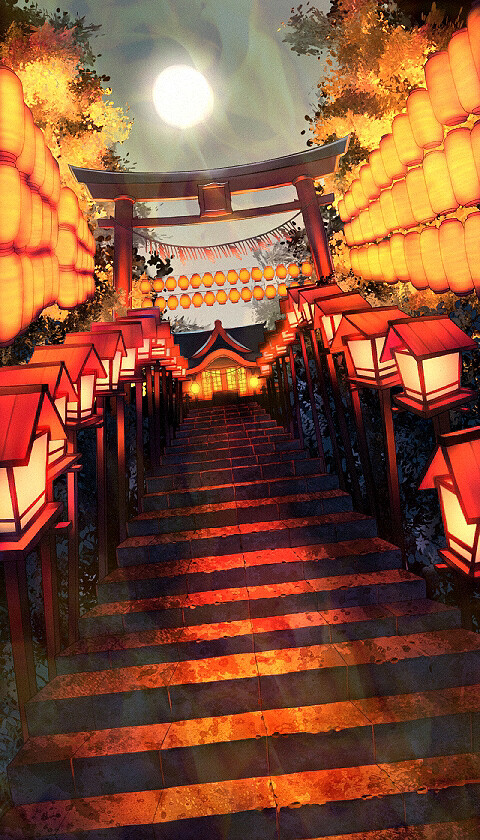 神社 灯笼