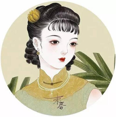 名叫末春的插画师，笔下的旗袍美人