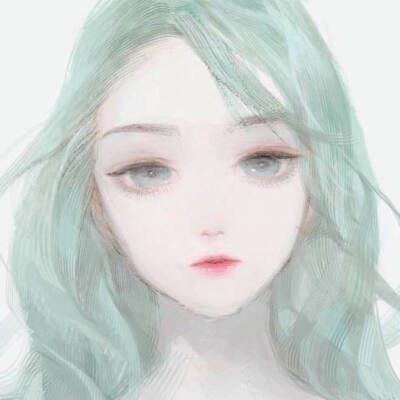 超好看 水彩 个性动漫 少女 唯美 女头
