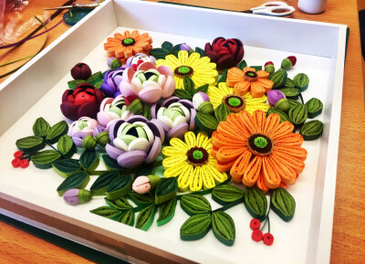 Quilling flowers