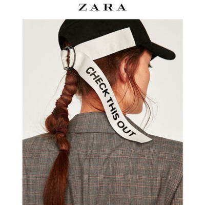 ZARA 女装 印字带饰鸭舌帽 04373211800