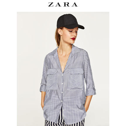 ZARA 女装 条纹衬衫 09479043044