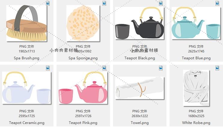 卡通漫画Q版女孩美容护肤步骤面膜SPA瑜伽生活PNG设计素材png221