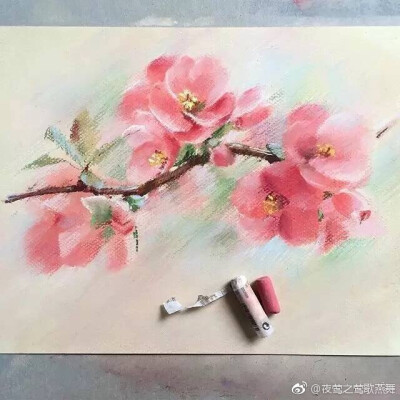 朦胧美的粉笔画。 ​​​​