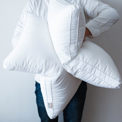 品质推荐 可以打开看 2.2斤 超级柔软高弹羽丝绵靠枕芯枕头芯枕芯