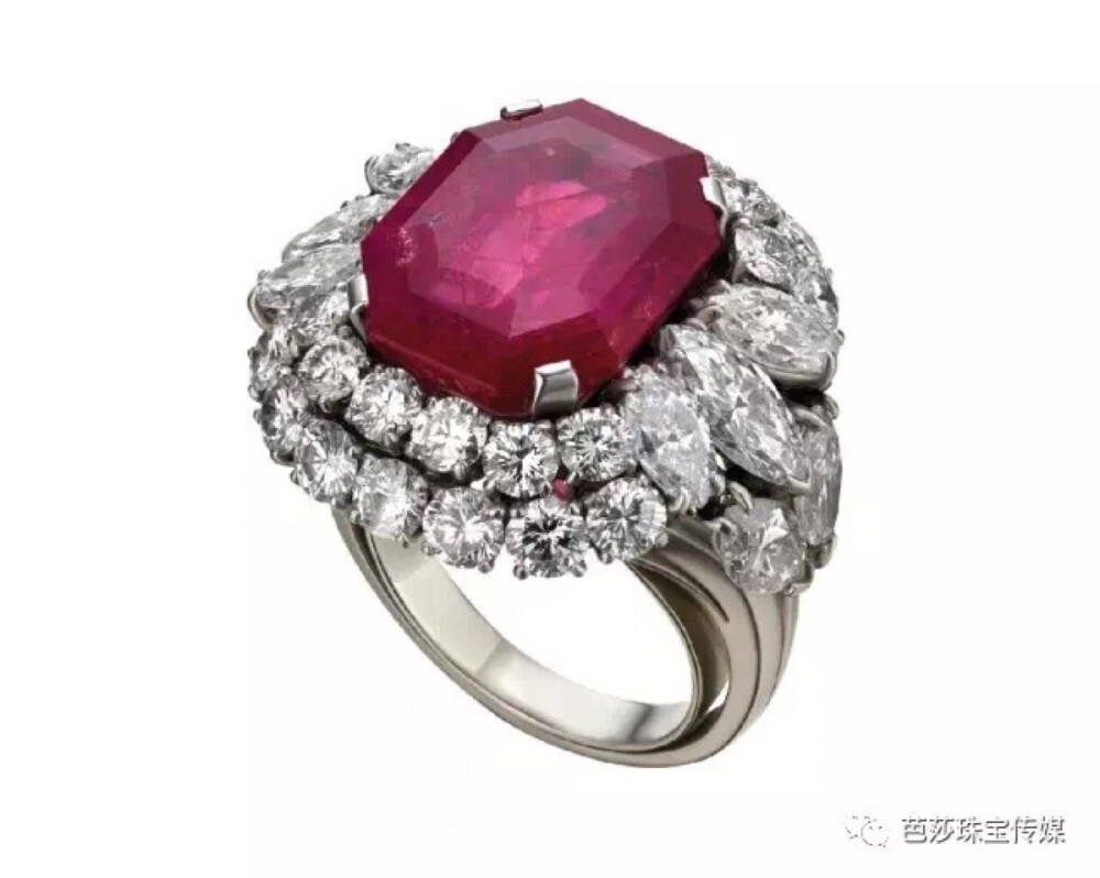 bulgari 宝格丽 古董典藏系列 红宝石,钻石戒指