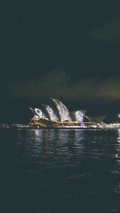 手机壁纸 风景 悉尼歌剧院 夜景