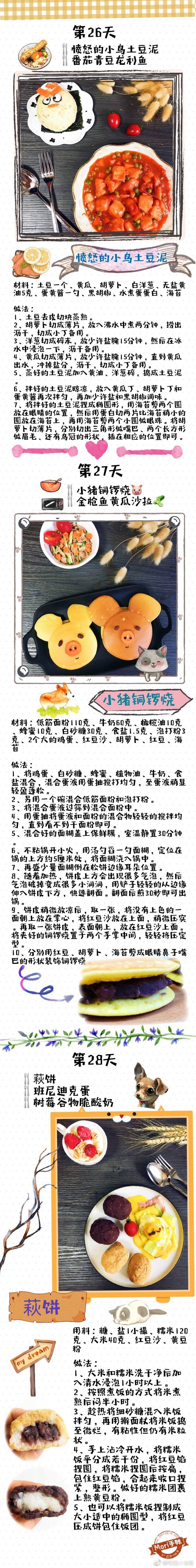 【28天不重样早餐食谱】
理工科硕士走读生 每天在实验室10+个小时 午晚饭必须在学校食堂解决 只有早餐可以完全由自己做决定 所以不想将就 前一晚想好吃什么 做好准备工作 早餐也可以好吃又漂亮
整理出了28天的早餐搭配和部分食谱 希望你们看完也想做早餐给自己吃