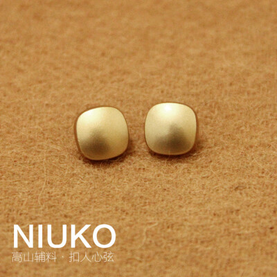 NIUKO辅料 方形金属扣加厚衬衫纽扣子针织钮扣精致辅料春夏扣10mm