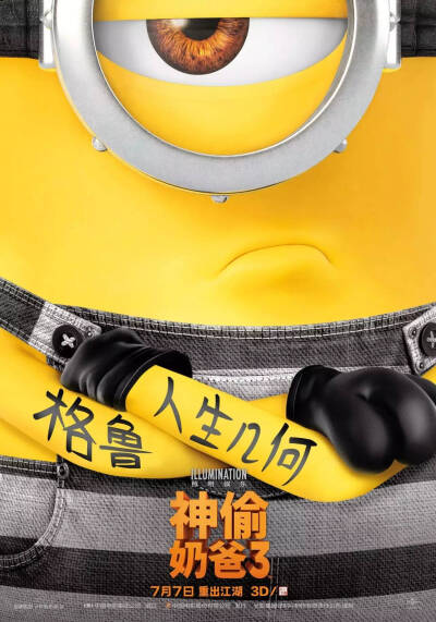 《神偷奶爸3》（Despicable Me 3）是由环球影业及照明娱乐公司联合制作的3D动画电影，该片讲述了格鲁因一次行动失利被反坏蛋联盟开除后意外得知自己有个孪生兄弟，在亲兄弟德鲁的劝说下，重新开始坏蛋生涯的故事。