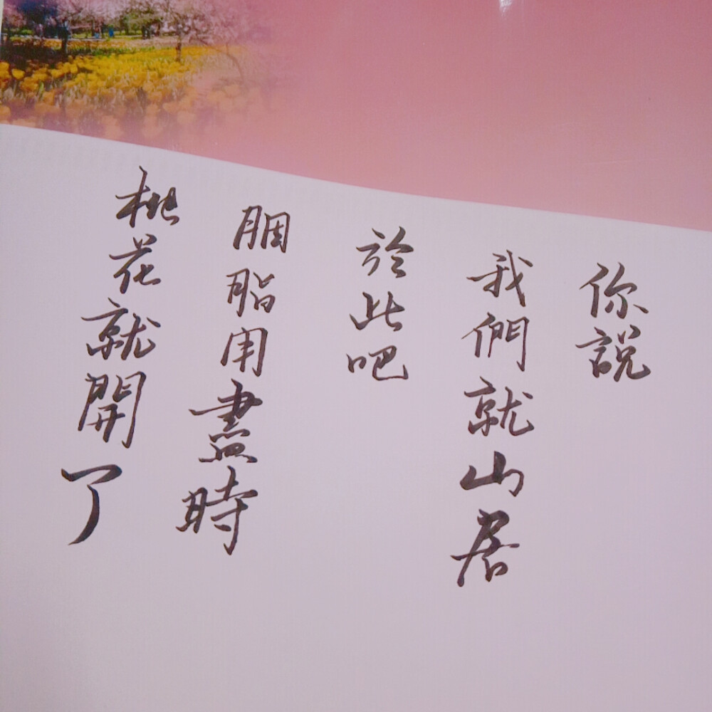 文字手写
桃花❀