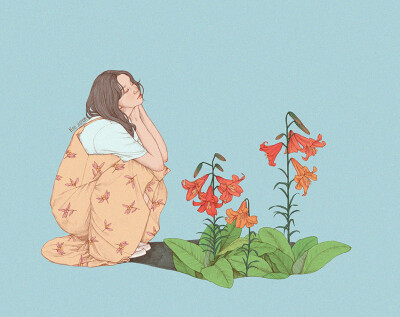花的影子 ~ 韩国画师yuugi83插画作品