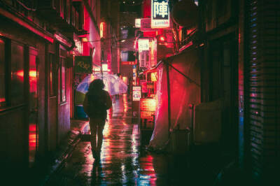 夜间小巷｜摄影师Masashi Wakui ​