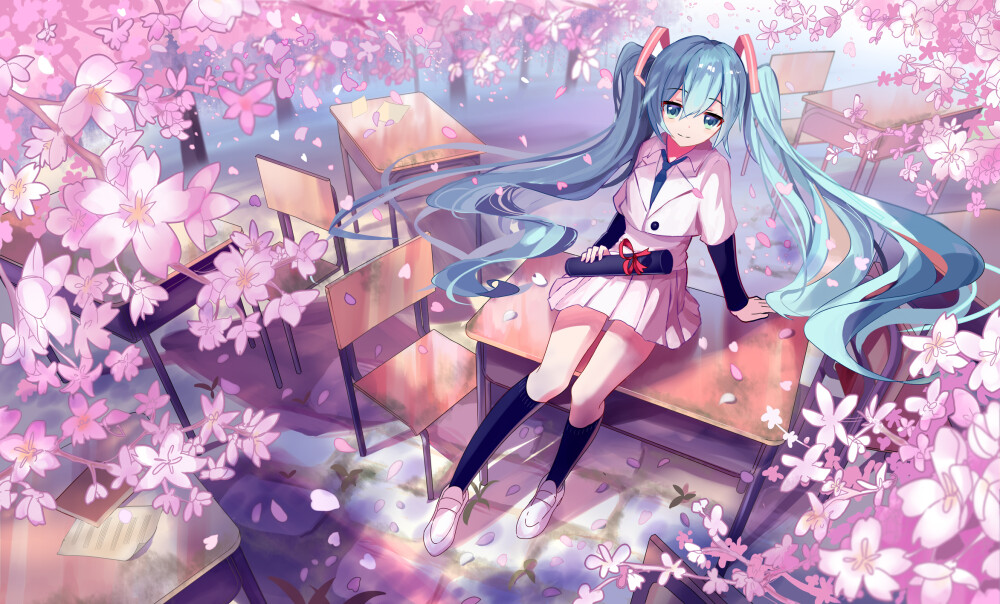 初音未来 绘师：四迹 本作品pixiv id=63788867