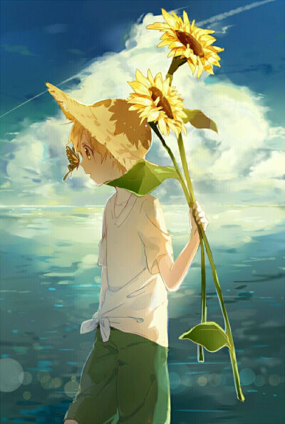 向日葵男孩唯美少年