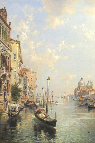 Grande Canal, Venise
奥地利画家Franz Richard Unterberger（1838-1902）作品
