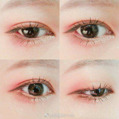 西柚眼妆，不需要重眼线，眼尾轻轻带过就很漂亮了
