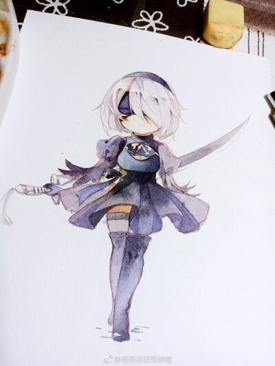 〖凉糕〗@丢丢丢丢丢掉惹 水彩 q版