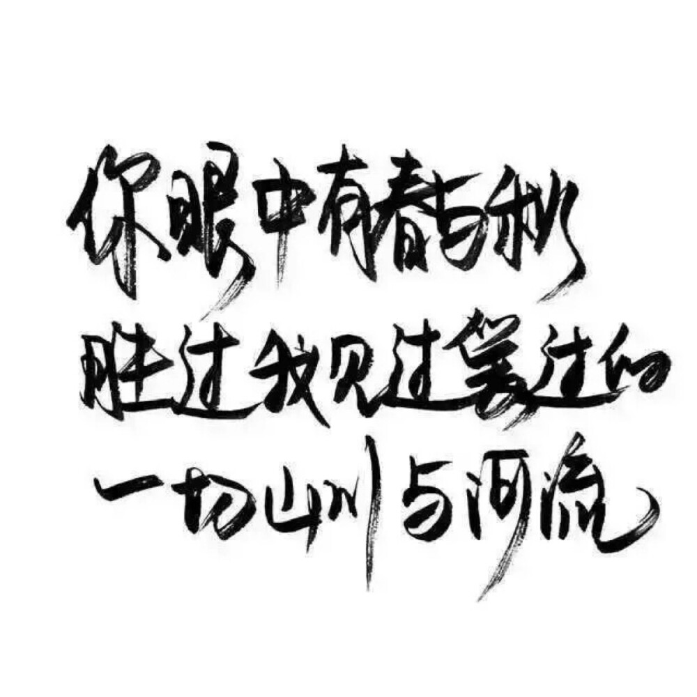 文字/手写/泼墨字/白底