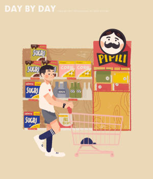 饭太稀原创。插画。