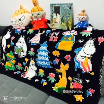 新品！Moomin姆明亚美littlemy法兰绒加大号午睡毯 夏季空调毯