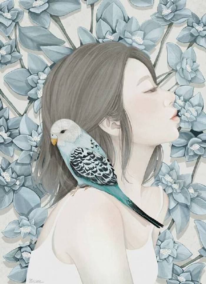 女生 素雅 气质 