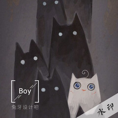 水印设计 防盗水印logo 水印制作 透明 简约小清新相机水印模板