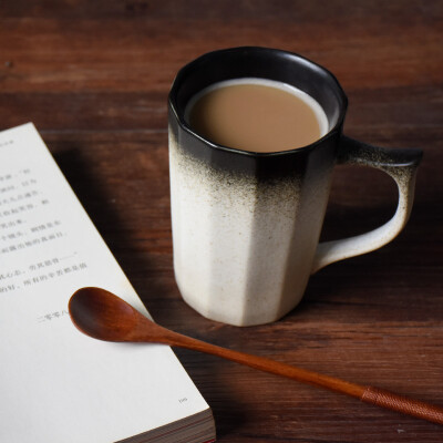 景德镇杯子陶瓷杯渐变日式马克杯创意复古情侣咖啡杯茶杯定制