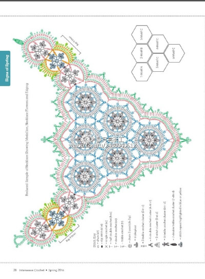 #钩花项链 图解# 月亮图解分享 ​​​​