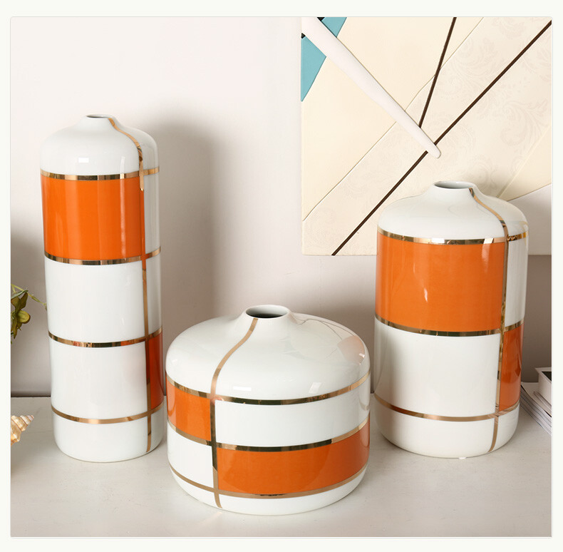 创意现代新中式陶瓷花瓶客厅电视酒柜玄关家居装饰品摆件花插花器