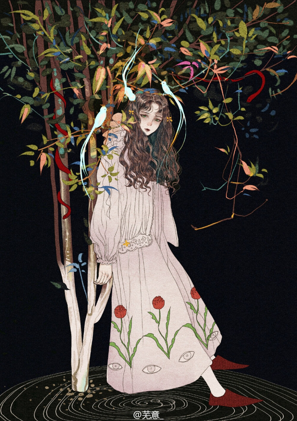 ［画手:芜意_］插画 手绘 唯美 壁纸