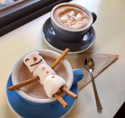 好可爱的雪人咖啡啊✧⁺⸜(●˙▾˙●)⸝⁺