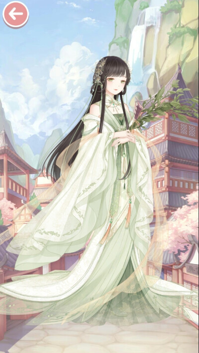 【套装·洛水兰艾】〈添加妆容：花钿装·蕊〉