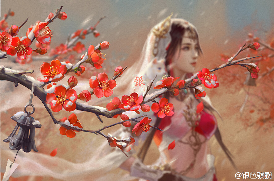 剑叁 同人 明教.喵姐 绘师：银色骐骥 