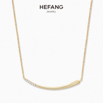 HEFANG Jewelry/何方珠宝 高C大调项链 18K金钻石星座女吊坠颈链