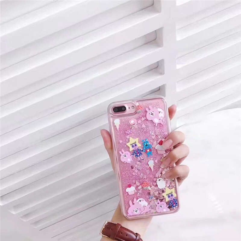 日本晴空酱闪闪液体流沙苹果6s手机壳iPhone6/7 plus胖啾可爱软壳