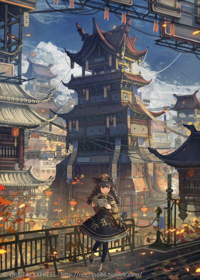 城下町 绘师：nocras 本作品pixiv id=60186512