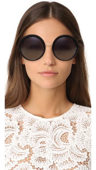 Dolce & Gabbana 罗缎圆形太阳镜