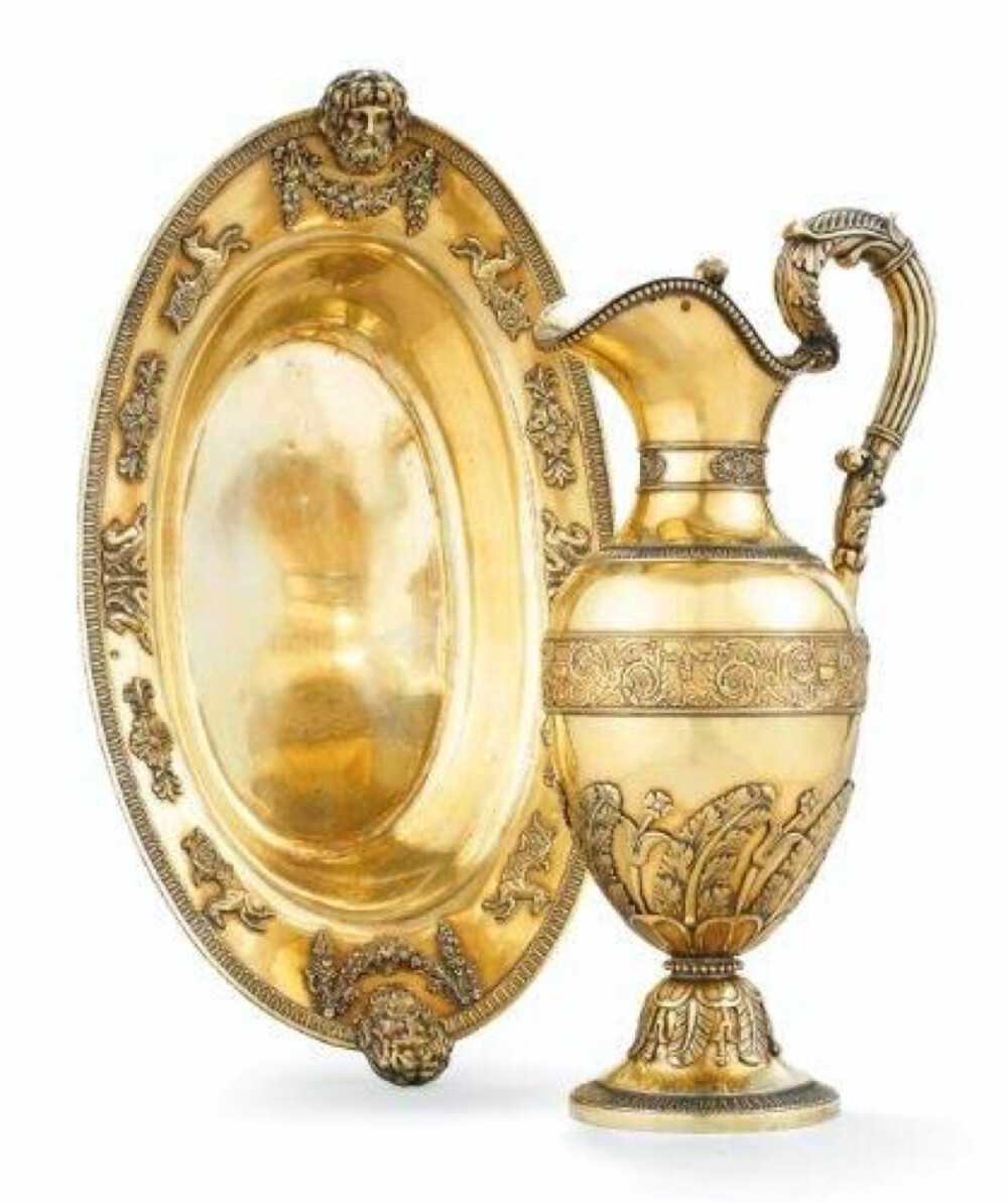 16-19世纪 欧洲古董铜镀金大肚水壶 ​​​