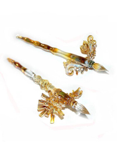 西洋古董珠宝笔架